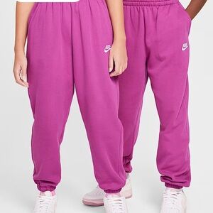 Nike Pink Sweatpants Elastic Waistband Fleece